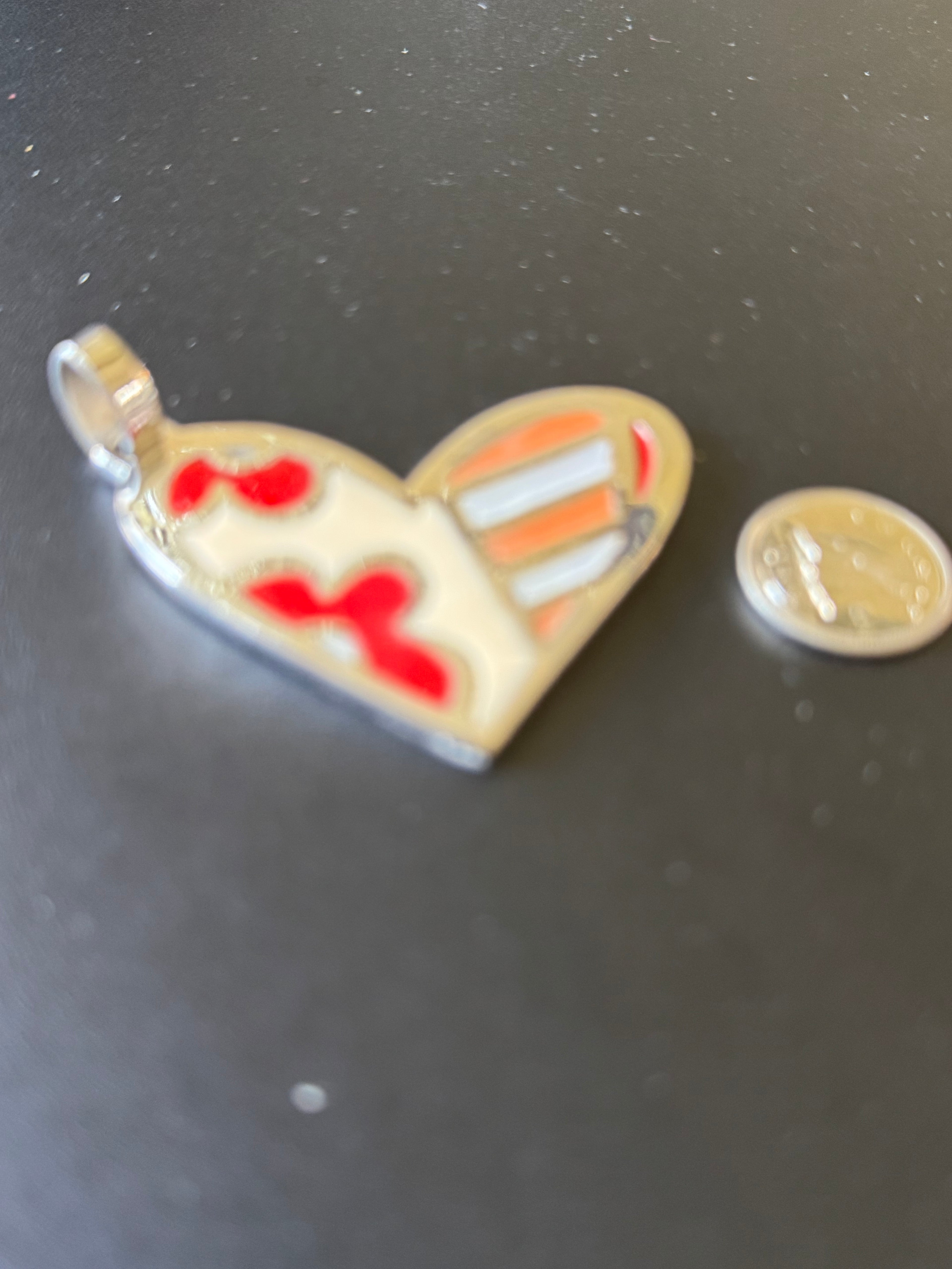 Handmade asymmetrical heart