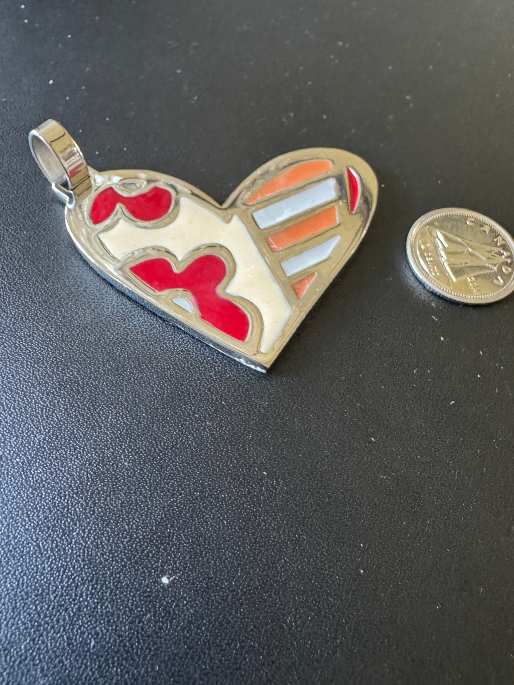 Handmade asymmetrical heart