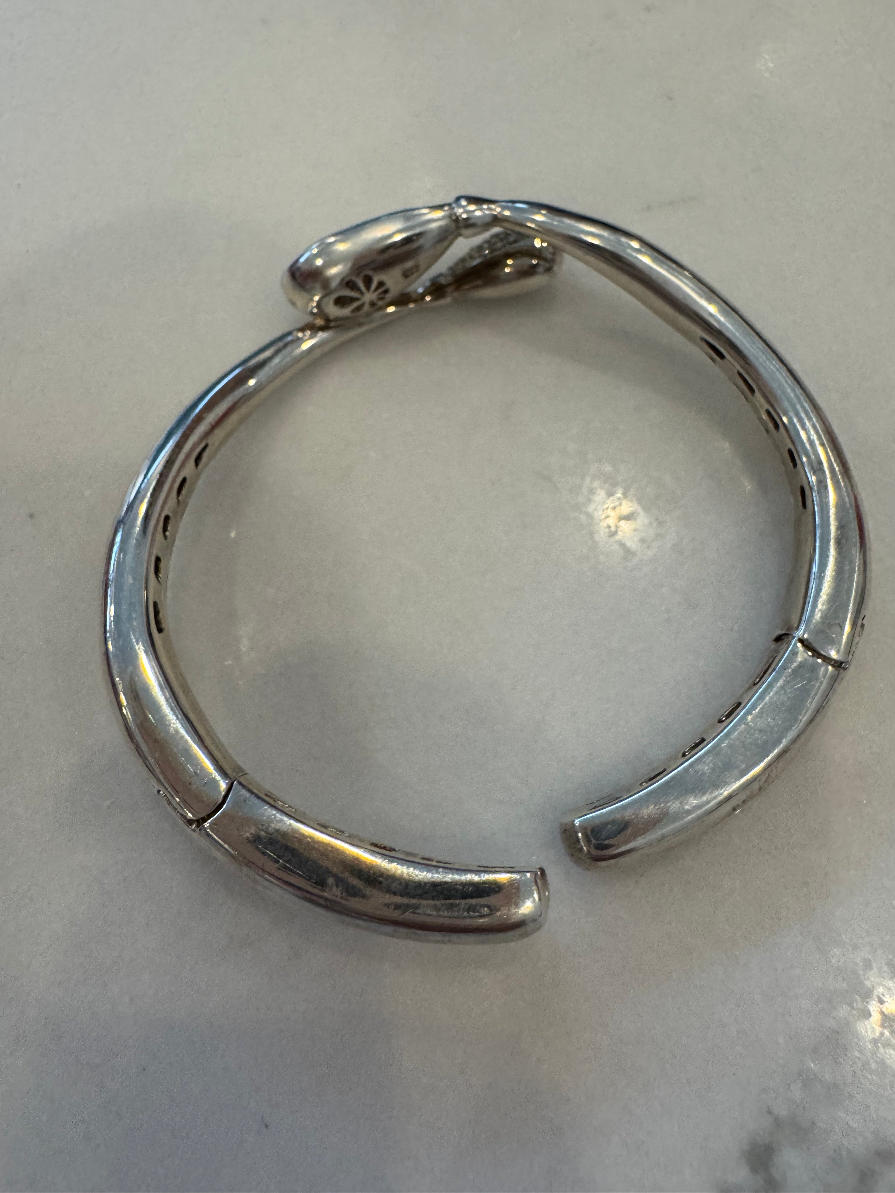 Blue Topaz & Diamond Sterling Silver Cuff Bracelet